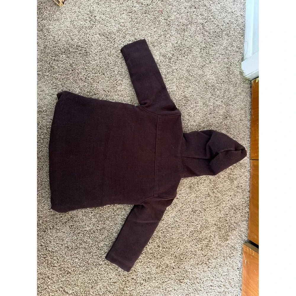 Gymboree Girls Brown Hooded Duffle Coat Sunflower Floral Lining 18-24M Toddler